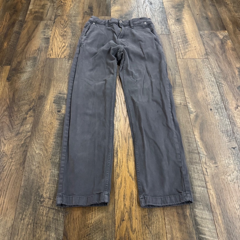 Hollister Mens Loose Fit Pants W28 L32 Charcoal Gray Cotton Blend Chino Skater